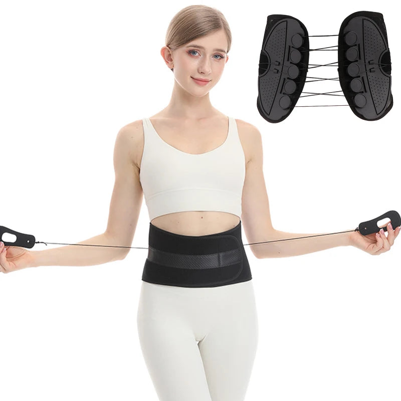 Double Pull Waist Brace Back Lumbar Support Corset Woman Man Waist Trimmer Belt Injury Muscle Posture Corrector Belt