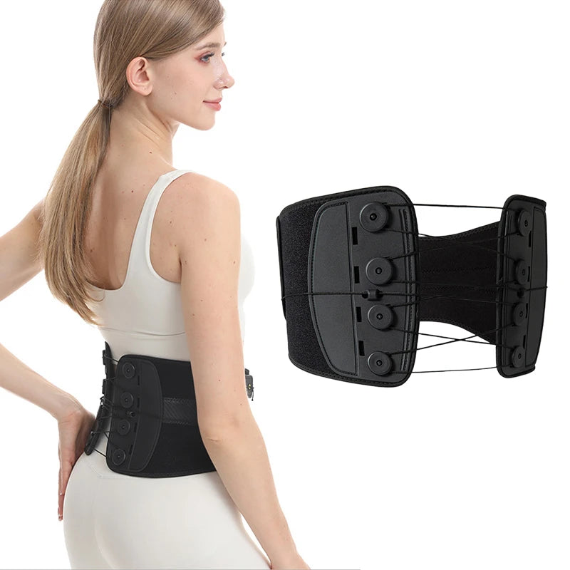 Double Pull Waist Brace Back Lumbar Support Corset Woman Man Waist Trimmer Belt Injury Muscle Posture Corrector Belt